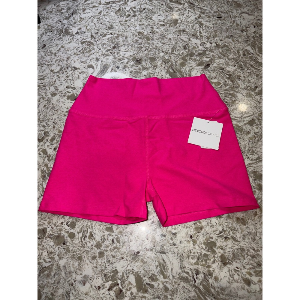 Beyond Yoga Spacedye High Waisted Biker Shorts neon Pink 007LD Womens Xl